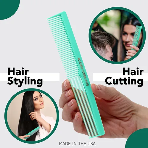 Miniatura 5 de Allegro Combs Peines de corte para peluqueros 420, peine para barba, bigote, para hombres, mujeres, niños pequeños, trenzados, separación del Menta