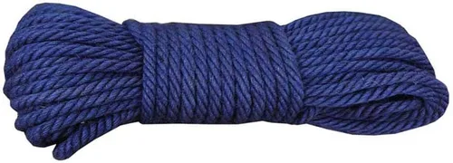 Cuerda de yute azul - Cuerda de cáñamo de 0.157 in 65.6 ft (1/6 pulgada x 65 pies) para manualidades, jardinería, decoración festiva de bricolaje,
