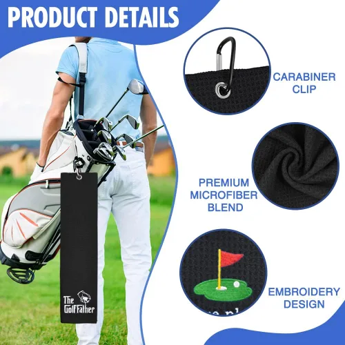 Miniatura 3 de Hafhue The GolfFather - Divertida toalla de golf, regalos de golf para hombres y mujeres, accesorios de golfista para hombre o mujer, regalos