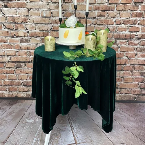 Miniatura 7 de Mantel de terciopelo, lujoso y elegante mantel rectangular de 54 pulgadas en hermoso color negro para bodas, fiestas, baby showers y eventos
