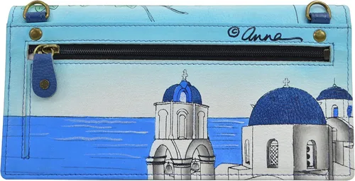 Miniatura 2 de Anna by Anuschka Cartera de cuero genuino pintada a mano para mujer, Grecia mágica