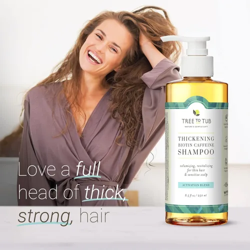 Miniatura 2 de Tree To Tub Paquete de champú y acondicionador de biotina voluminizadora, para un cabello más grueso, fuerte y brillante, formulado con colágeno