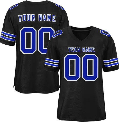 Camiseta de fútbol personalizada con costura y número del equipo para hombres, mujeres y jóvenes