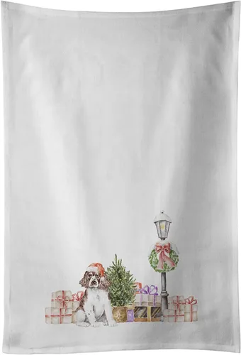 Miniatura 29 de Caroline's Treasures CK8100WTKT - Juego de 2 toallas de cocina con diseño de bulldog francés con diseño de país de las maravillas navideñas
