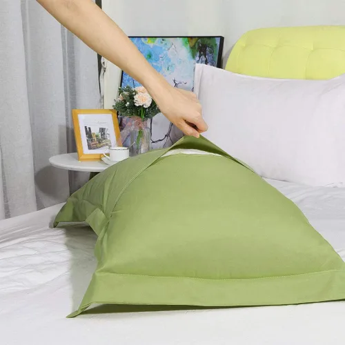 Miniatura 6 de uxcell Paquete de 2 fundas de almohada de microfibra cepillada suave con cierre de sobre, estándar (20 x 26 pulgadas), color verde aguacate