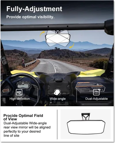 Miniatura 2 de KIWI MASTER Espejo retrovisor central para Can-Am Commander 2021-2026, accesorios Can-Am Maverick Sport/Trail 2018-2026, repuesto OEM 715004924