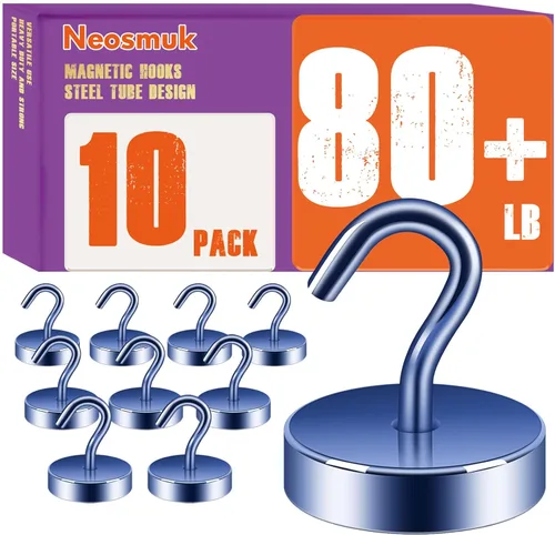 Miniatura 44 de Neosmuk - Ganchos magnéticos, elementos esenciales para cruceros, ganchos magnéticos resistentes de más de 30 libras para cabinas de crucero