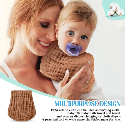 Miniatura 6 de Frienda Paquete de 6 paños de muselina para eructos de algodón, grandes, 20 x 9 pulgadas, extra absorbentes y suaves, para bebé, niño y niña, unisex