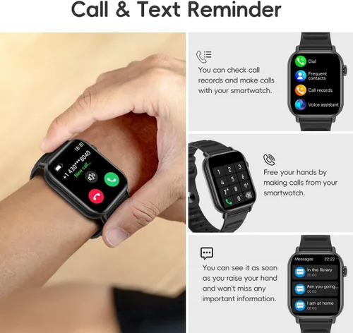 Miniatura 2 de Reloj inteligente, podómetro deportivo, rastreador de actividad física, llamada Bluetooth, frecuencia cardíaca, oxígeno en sangre, monitor de sueño