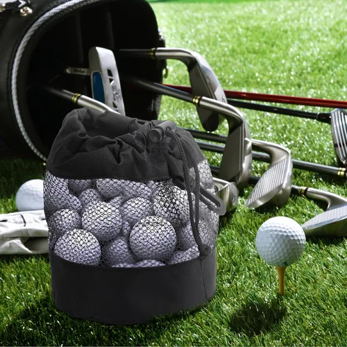 Miniatura 6 de JJUNW 2 bolsas de almacenamiento para pelotas de golf, bolsas de malla de nailon para pelotas de golf, bolsa de golf, organizador de bolsas de golf