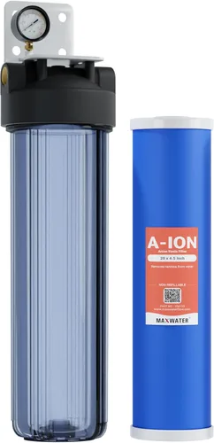Miniatura 9 de Max Water Sistema de tanino + nitratos de 1 etapa - Heavy Duty - Sistemas de aniones y filtros de repuesto de aniones - 20 x 4.5, NPTF de 1 pulgada