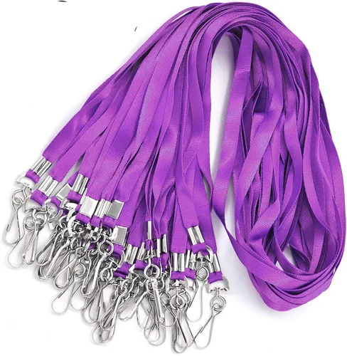Miniatura 8 de Bird Fiy Cordones a granel para insignias de identificación, paquete de 50 unidades, cordón plano de nailon para identificación