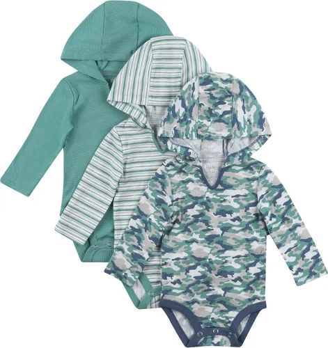 Miniatura 6 de Hanes Body de manga larga para bebé, sudadera con capucha para niños y niñas, paquete de 3