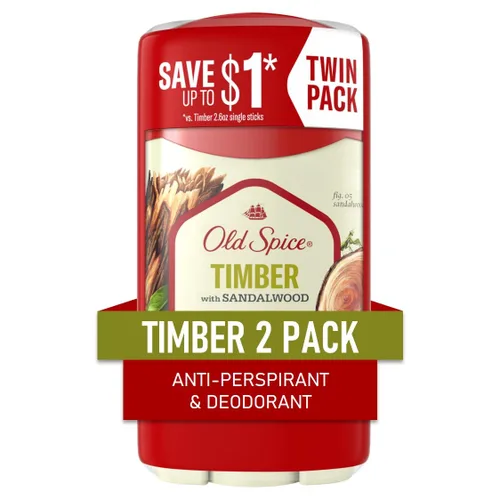 Old Spice Antitranspirante y desodorante para hombres, protección 24/7 contra el sudor y el olor, madera con aroma a sándalo, barra sólida