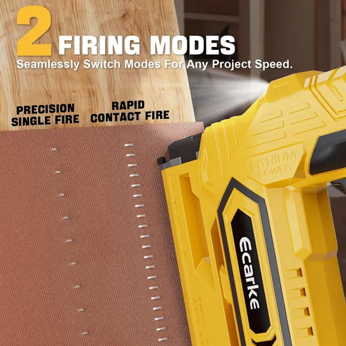 Miniatura 6 de Ecarke Clavadora inalámbrica 2 en 1 compatible con batería DeWalt de 20 V, pistola de clavos de calibre 18 de 5/8 a 1-1/4 pulgadas con 2000 nials