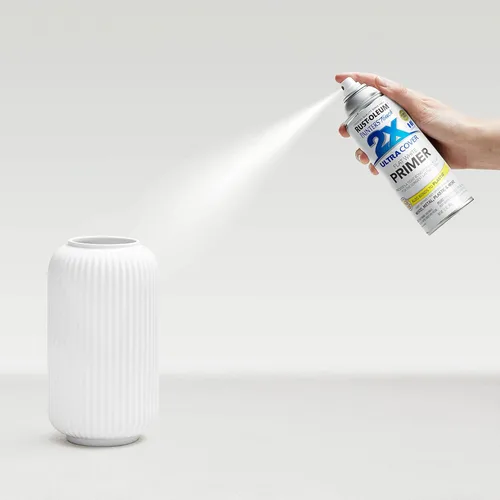 Miniatura 5 de Rust-Oleum Painter's Touch 2X Ultra Cover 334019-6PK - Primador en aerosol, 12 oz, blanco mate, paquete de 6