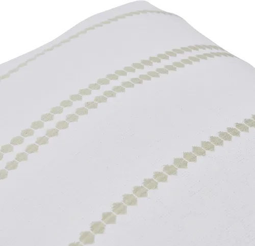 Miniatura 4 de Creative Co-Op Funda de almohada de algodón bordada cuadrada de 20 pulgadas