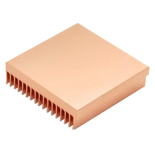 Miniatura 2 de Disipador de calor de cobre puro de 0.98 x 0.98 x 0.28 pulgadas/0.984 in x 0.984 in x 0.276 in, disipador de calor de aleta para impresora