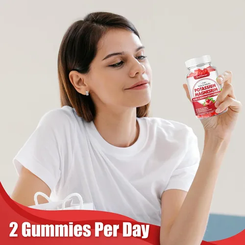 Miniatura 7 de softbear Gomitas de potasio para adultos, suplemento de magnesio y potasio de alta absorción con vitamina B6 para calambres en las piernas y salud