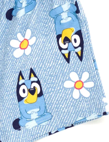 Miniatura 6 de Bluey Conjunto de camiseta y pantalones cortos de rizo francés para niñas pequeñas