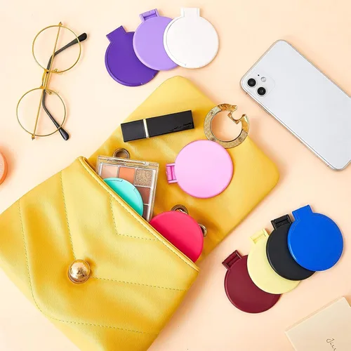 Miniatura 4 de Juexica 180 piezas de espejo compacto a granel para mujer, mini espejo plegable portátil de bolsillo, maquillaje, redondo, pequeño, vintage, viaje