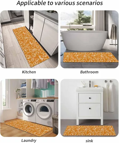 Miniatura 5 de Tapete de baño de Acción de Gracias para bañera, antideslizante, de secado rápido y absorbente, de tierra de diatomeas, fregadero, dormitorio