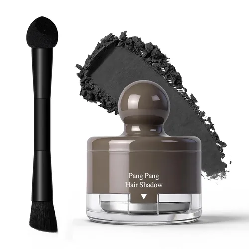 Miniatura 15 de Polvo de retoque de raíz, sombra de línea capilar negra para cabello delgado, cobertura de cabello gris, mujeres y hombres