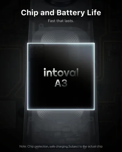 Miniatura 4 de Intoval Estación de carga inalámbrica 3 en 1 para iPhone y Apple Watch, soporte de cargador inalámbrico rápido, base de carga de escritorio compacta