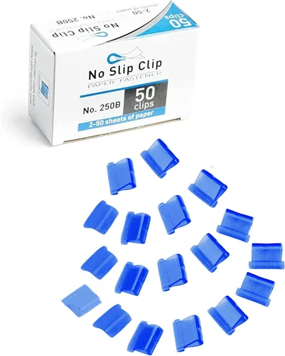Miniatura 9 de OfficeGoods Recambios de clip antideslizante – Se une hasta 50 páginas – Reutilizable – Funciona con dispensador de clip antideslizante – Caja de 50