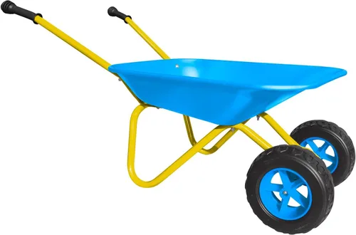 3T GROUP Juego de herramientas de jardinería para carretilla para niños, carretilla de metal preescolar, regalo para niños, carretilla de rueda,