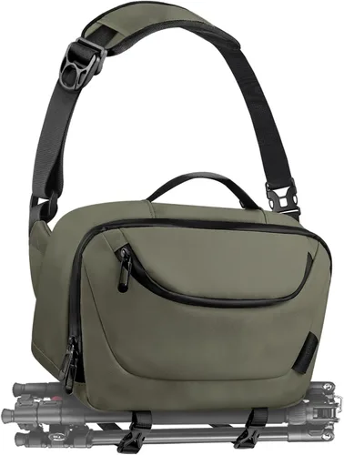 Miniatura 9 de TAAOKA Bolsa de Hombro para Cámara, Estuche para Cámara Impermeable con Soporte para Trípode, Bolsas para Cámaras DSLR/SLR/Sin Espejo Ligeras