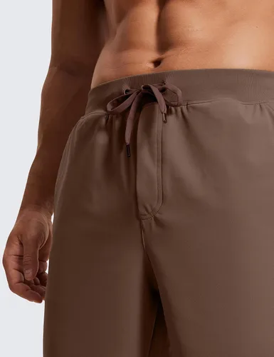 Miniatura 5 de CRZ YOGA Pantalones cortos de entrenamiento elásticos en cuatro direcciones para hombre, 7 pulgadas, suaves, duraderos, casuales, con bolsillos
