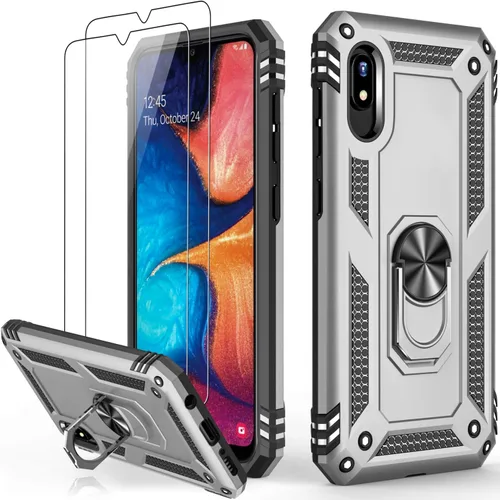Miniatura 21 de IKAZZ Funda para Galaxy A10e con protector de pantalla, grado militar, a prueba de golpes, resistente, pasa prueba de caída de 16 pies con soporte