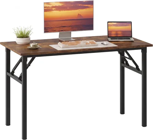 Miniatura 23 de Need AC5AW - Escritorio pequeño plegable, resistente y robusto para computadora, oficina en casa, dormitorios y espacios pequeños, no requiere Roble