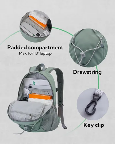 Miniatura 3 de WATERFLY Mochila de Senderismo Pequeña de 12L: Mochila de Día Bolsa de Viaje Ligera Camping Fitness Ciclismo Deportes al Aire Libre Mochila Diaria