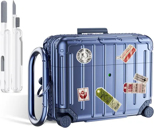 Miniatura 12 de Filoto Funda compatible con AirPods Pro 3, bonito diseño de maleta de moda para AirPods Pro de tercera generación, funda rígida protectora a prueba