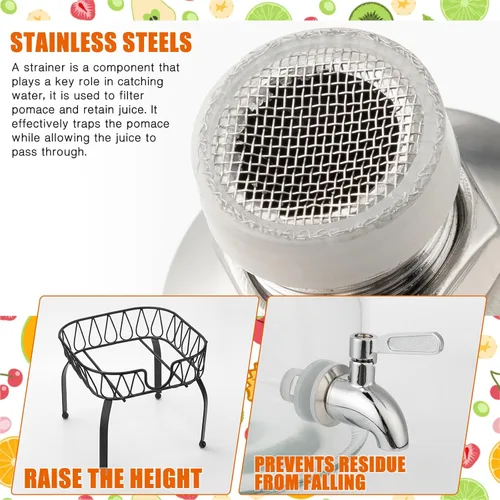 Miniatura 4 de Honeydak Dispensador de bebidas de vidrio de 3 galones para fiestas, dispensador de bebidas de vidrio con soporte y espita a prueba de fugas