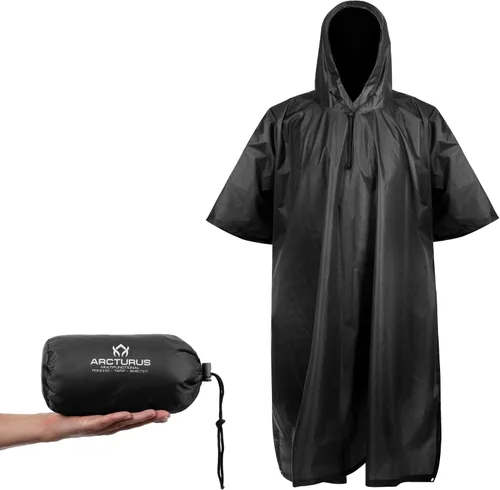 Miniatura 15 de Arcturus - Poncho ligero de nailon Ripstop con capucha ajustable