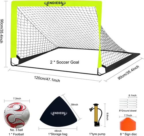 Miniatura 2 de Deportes niños practican porterías de fútbol, juego de red de fútbol plegable desplegable, redes de fútbol portátiles para práctica, mini porteros