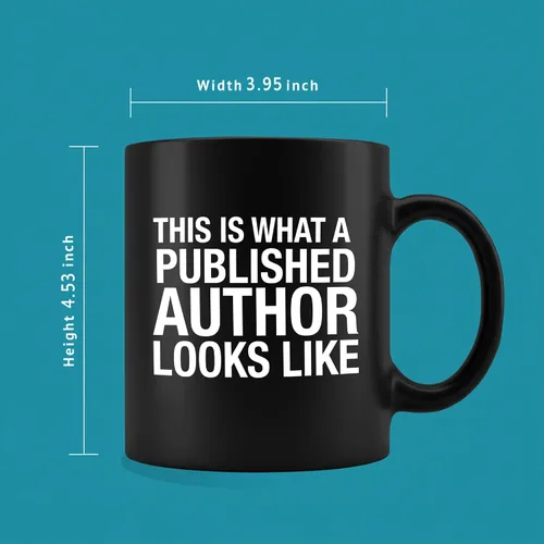 Miniatura 9 de Panvola This Is What A Published Author Looks Like Writer Novelist Gifts Funny Journalist Columnist Poet Taza de cerámica de 11 oz negro