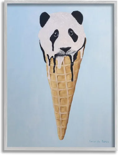 Miniatura 10 de Stupell Industries Adorable oso panda helado helado waffle, diseño de Coco de Paris