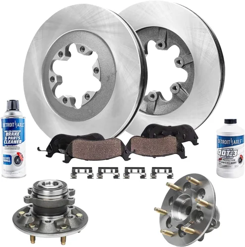 Miniatura 44 de Detroit Axle - Rotores de freno para Jeep Compass 2015-2022 Renegade 2016-2022 Fiat 500X 2016-2022, 2018, 2019, 2020, 2021. Reemplazo de rotores