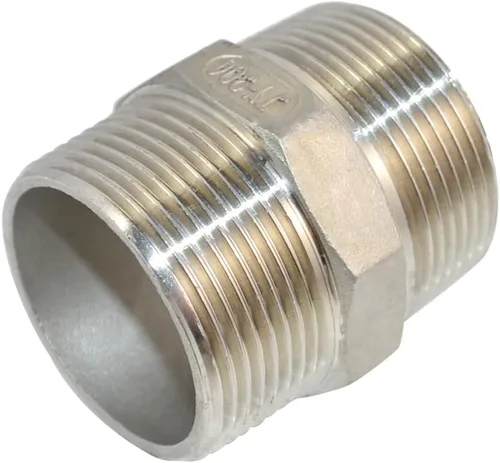 Miniatura 6 de Pezón hexagonal roscado macho NPT de 1/8 "x 1/8", acoplador rápido de acero inoxidable 304 (1/4")
