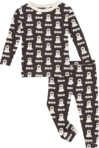 Miniatura 51 de KicKee Pants Conjunto de pijama de manga larga con estampado de piezas