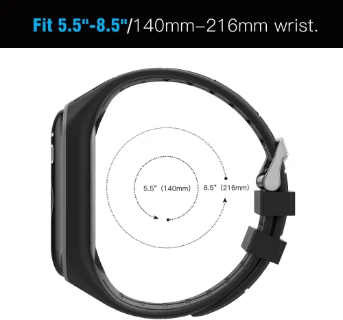 Miniatura 8 de MoKo Paquete de 2 correas compatibles con Xiaomi Mi Band 7, pulsera deportiva de repuesto de silicona suave para mujeres y hombres