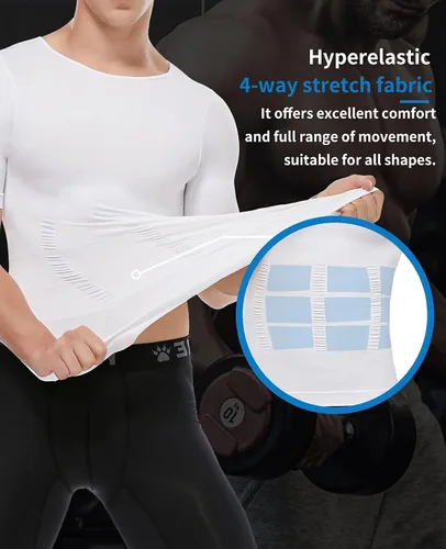 Miniatura 3 de SLIMBELL Men's Compression Shirt Undershirt Slimming Tank Top Workout Vest Abs Abdomen Slim Body Shaper