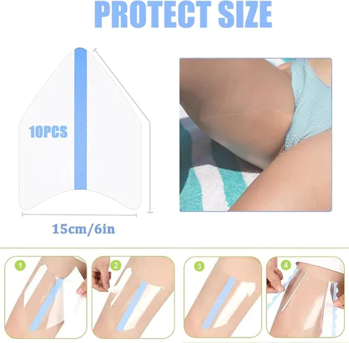 Miniatura 2 de Adhesivo interior antirozaduras en el muslo, almohadilla antifricción para la prevención de los muslos, cintas invisibles para muslos, parches