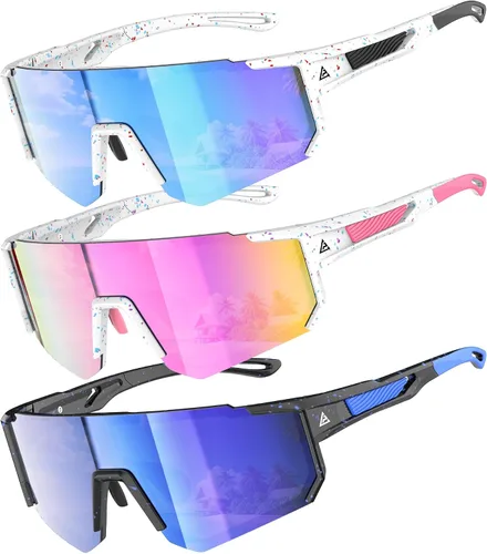 Miniatura 19 de Gafas de sol para niños jóvenes béisbol sóftbol gafas de sol para niñas niños de 4-14 años protección UV deportes niños paquete de 3