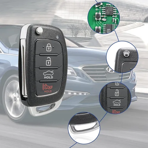 Miniatura 3 de Reemplazo para 2015 2016 2017 Hyundai Sonata llavero, llavero para Hyundai Sonata Remote, Sistema remoto de entrada sin llave P/N: 95430-C1010 FCC