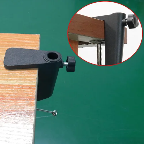 Miniatura 5 de Abrazadera en C negra Soporte voladizo Abrazadera Soporte de abrazadera de lámpara de escritorio Accesorios de clip Manguera Base de brazo oscilante
